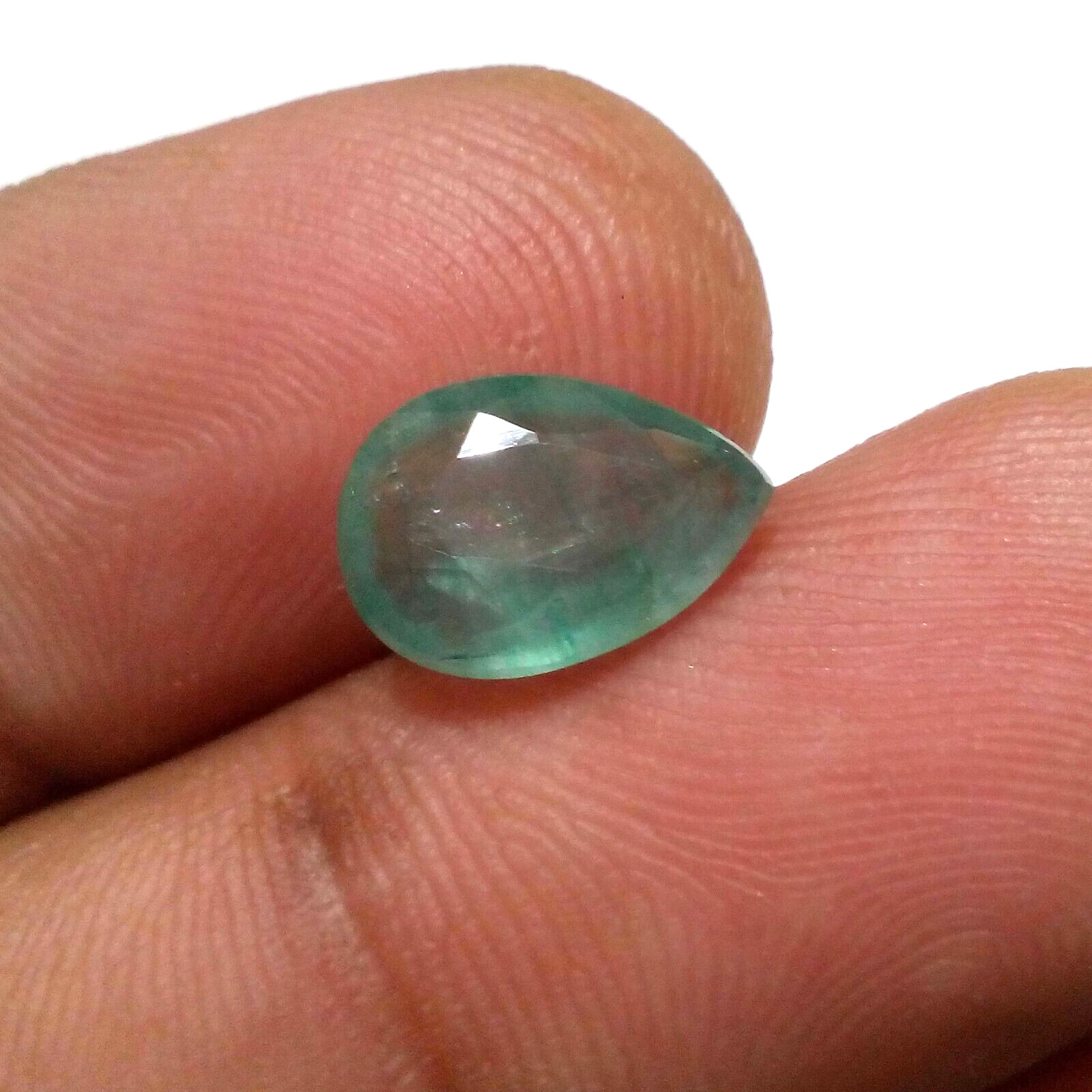 AAA+ Outstanding Colombian Emerald Faceted Pear 2.50 Crt Green Loose Gemstone