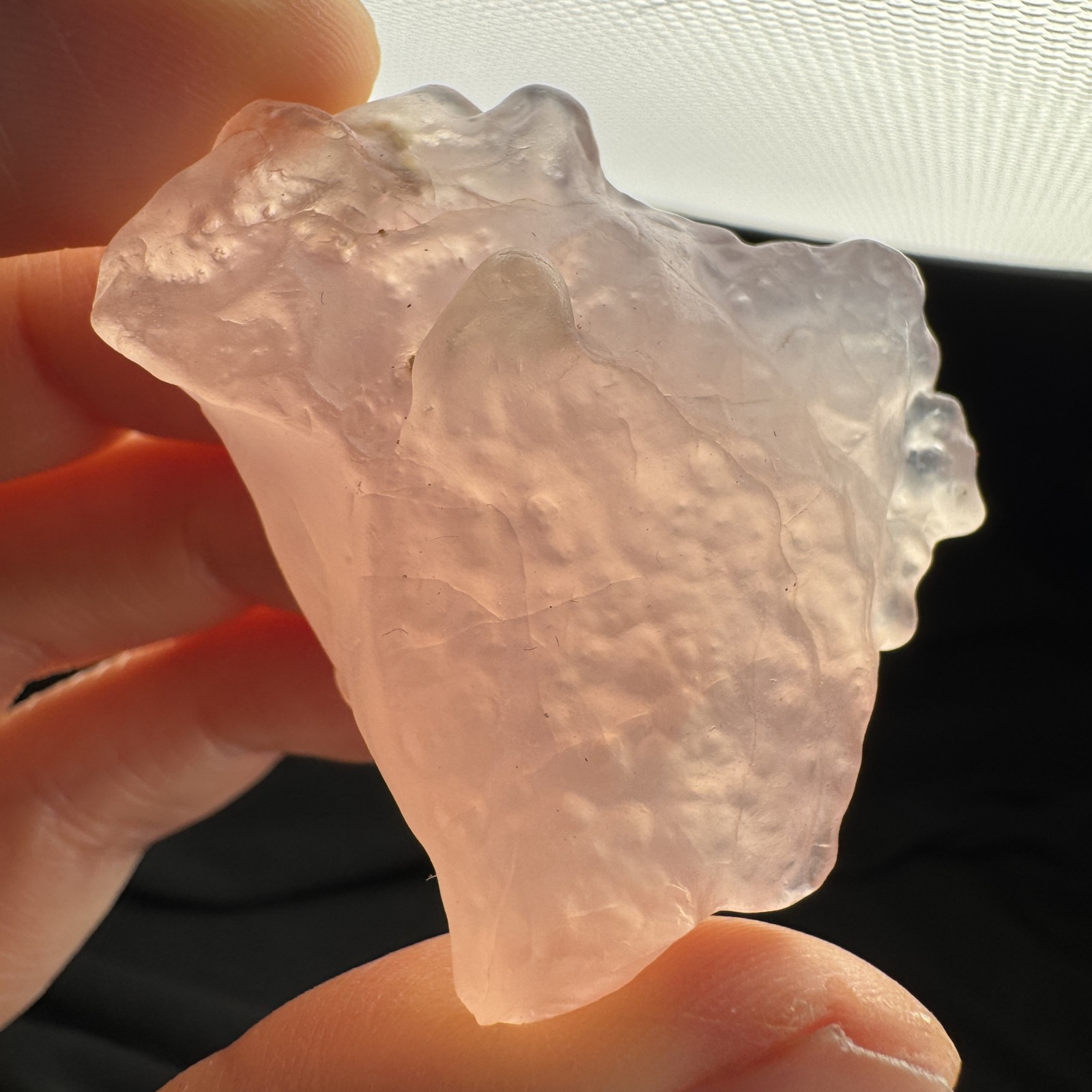 4.4cm/32g Raw & Natural Alxa Gobi Icy-Pink Agate, Inner Mongolia-5920