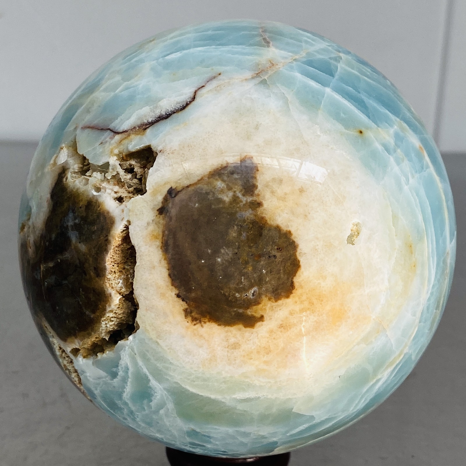 Natural amazon stone quartz ball crystal sphere healing 1760G (3.88LB)