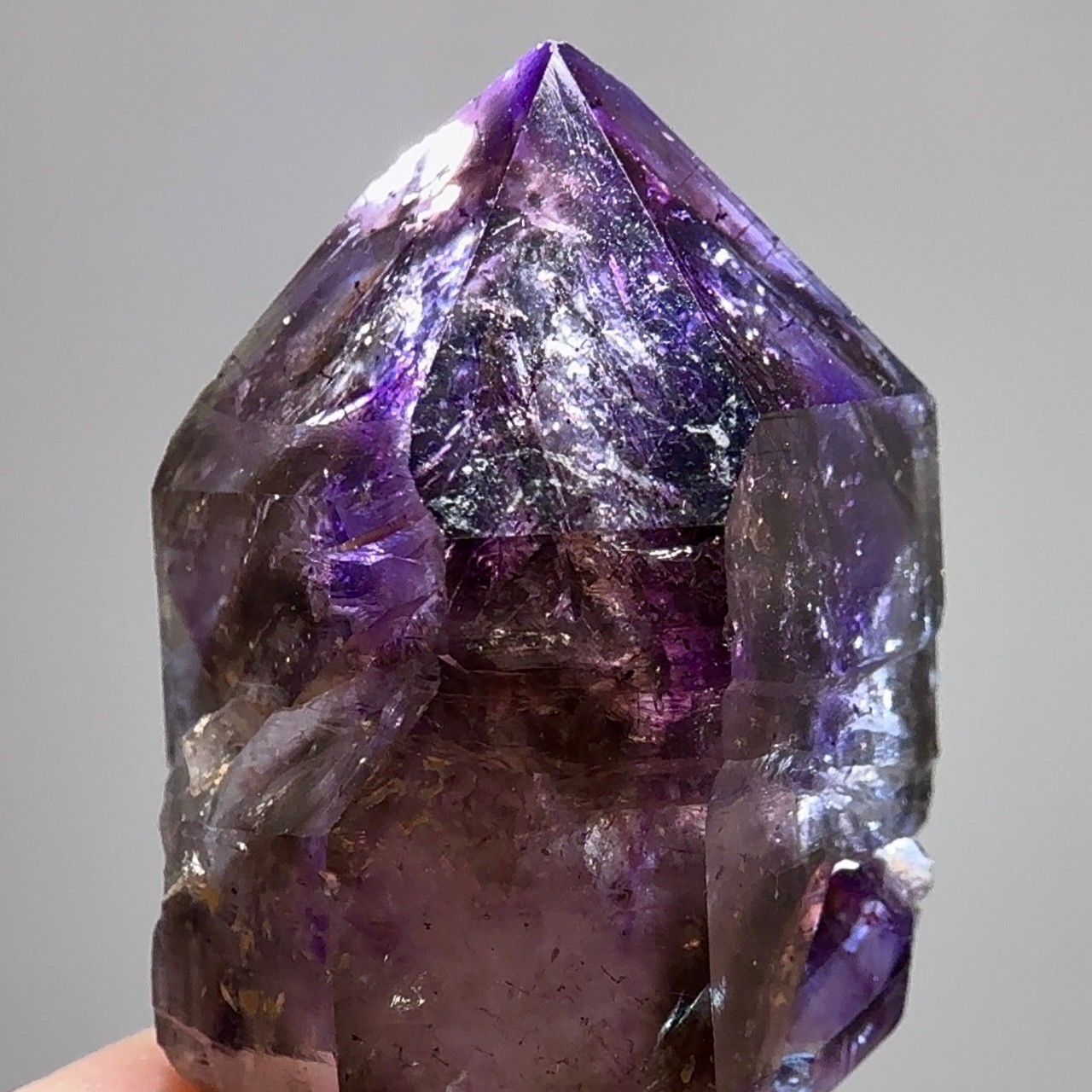 Moving Bubble! RARE Elestial ET Rainbow Grape Jelly Shangaan Amethyst Enhydro
