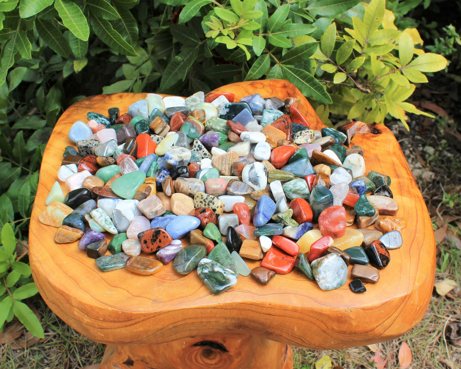 Assorted Tumbled Stones 1/2 lb Wholesale Bulk Lot SMALL 8 oz (About 50) Mixed