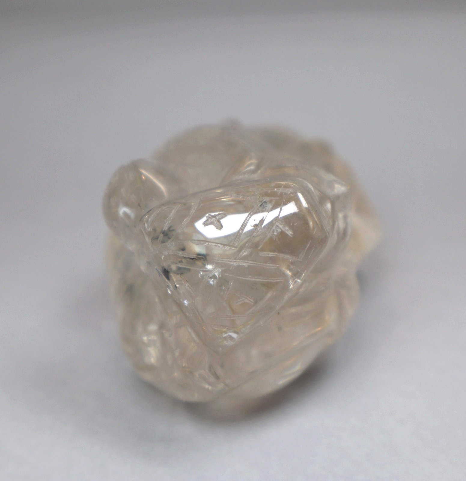 Carved Rock Quartz Crystal Statue Figurine 3.5 Inch Height Transparent Vintage
