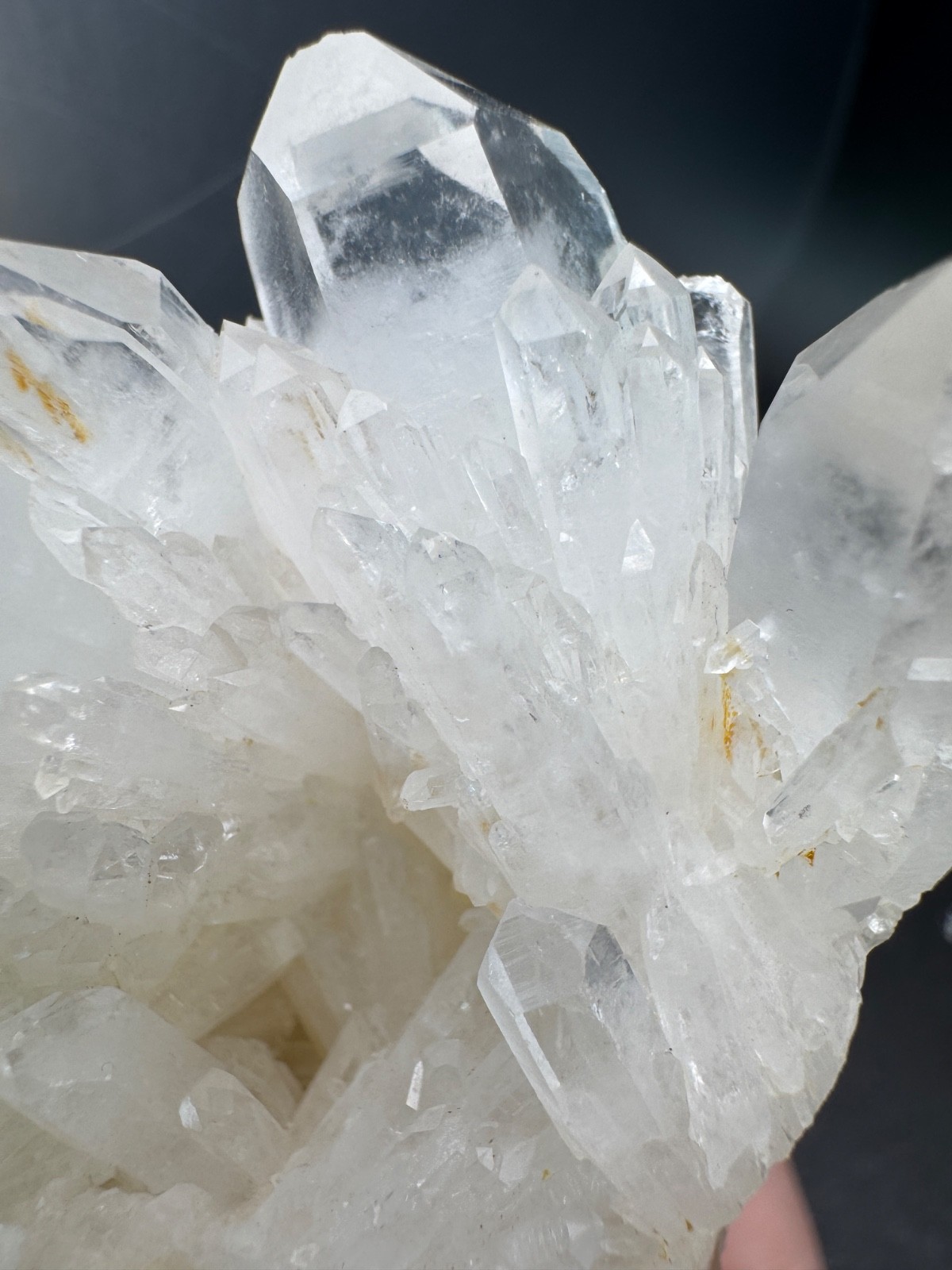 6682 White and Clear Pineapple Kundalini Quartz Cluster Congo 240g