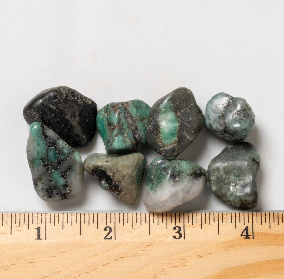 1/4 lb Natural Emerald Tumbled Small Gemstones Green Brazil 40-60 Stones
