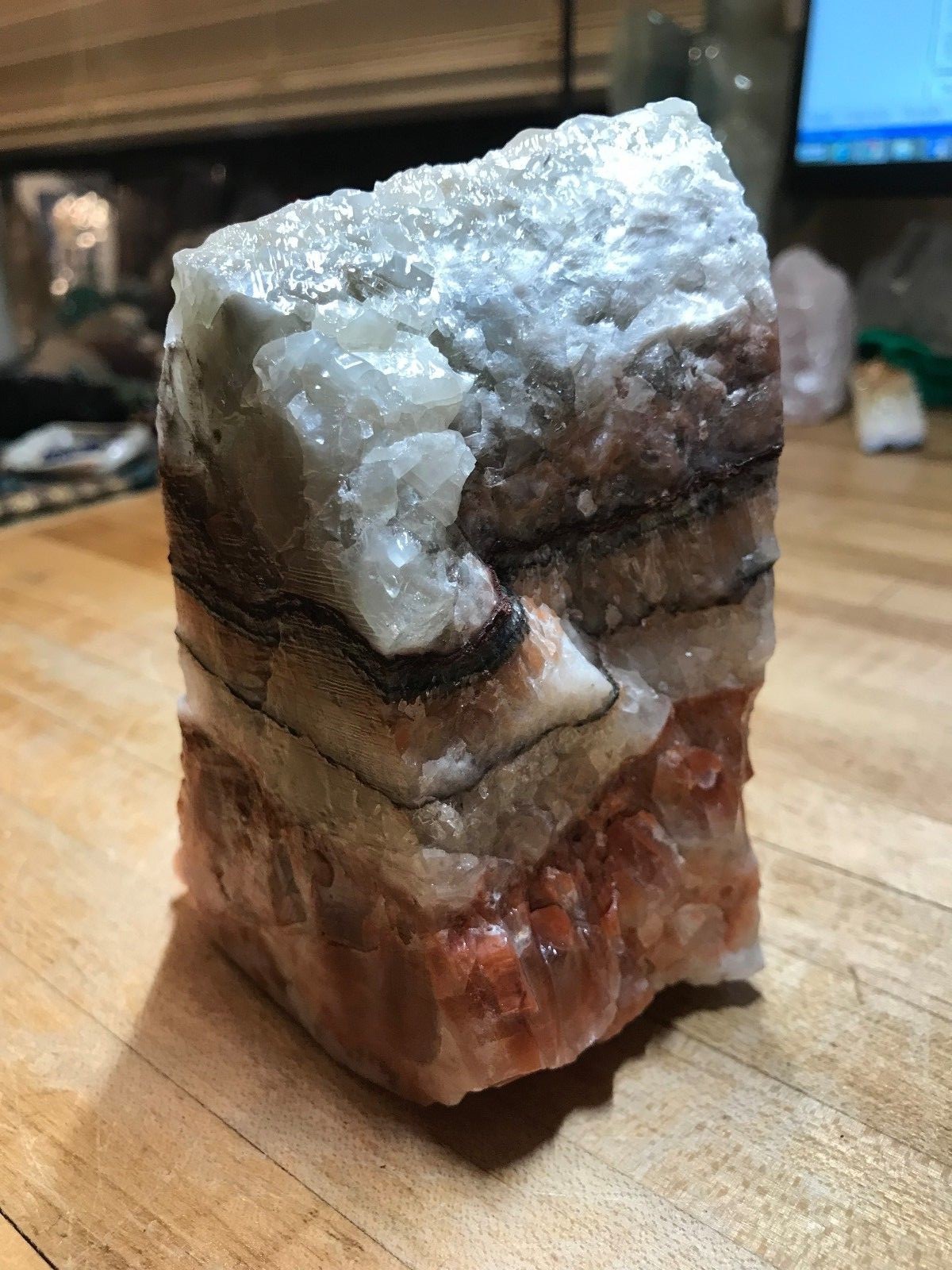 Multicolored Calcite Crystal Mineral Gemstone Medium Natural Rock Specimen 004