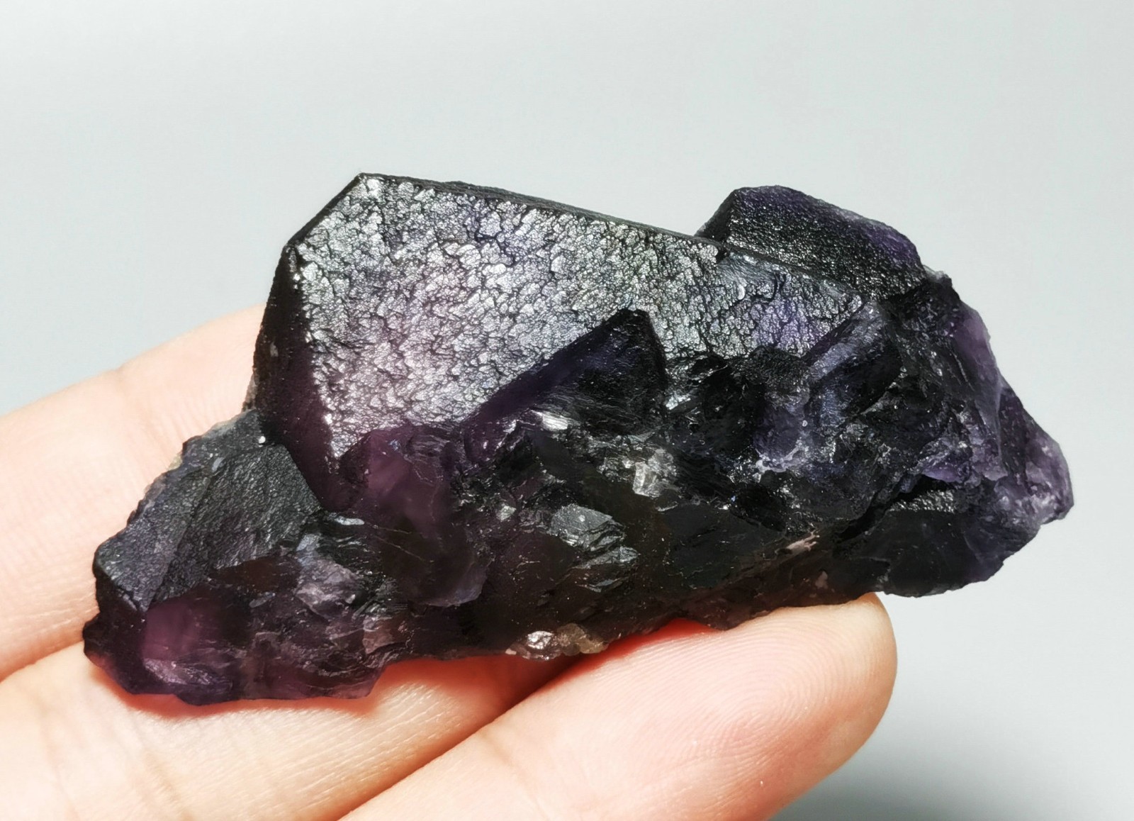 Rare Natural Purple Octagonal Fluorite Mineral Specimen China
