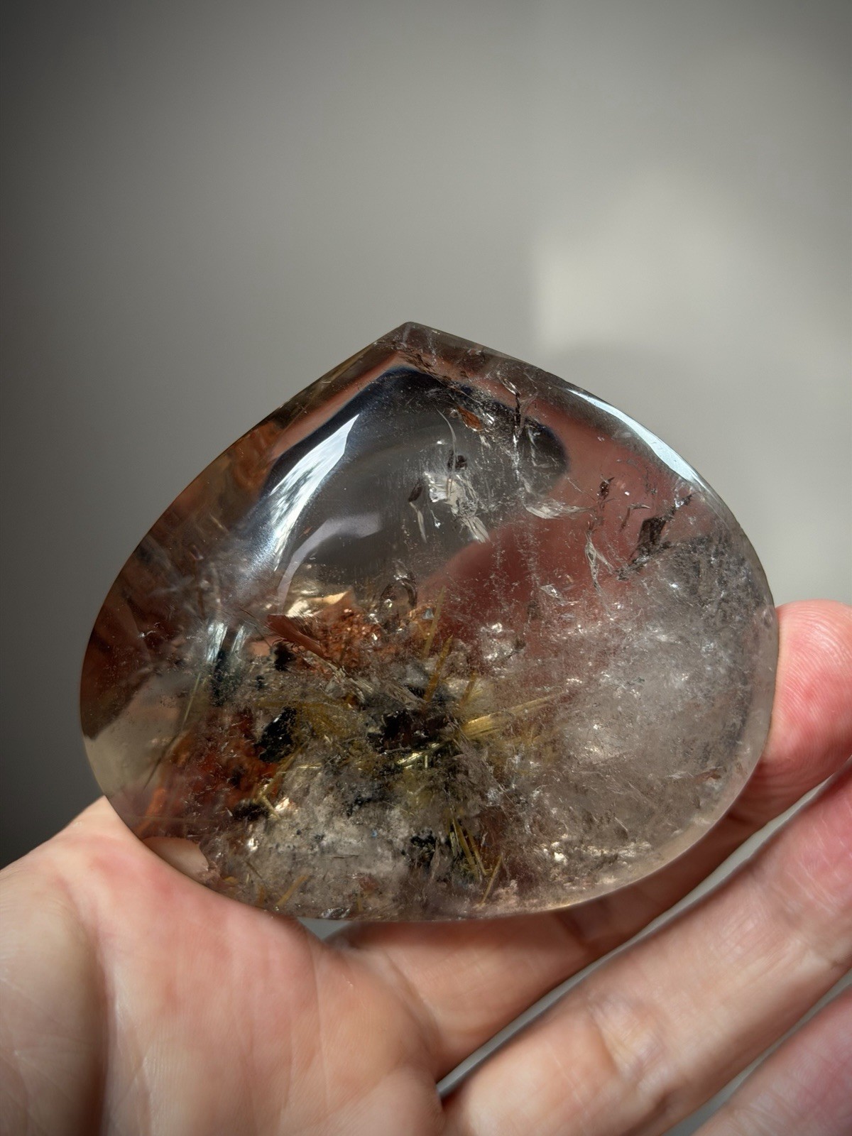 Gold Star Rutilated Quartz Crystal Hematite Quartz Gold Rutile Inclusion Quartz