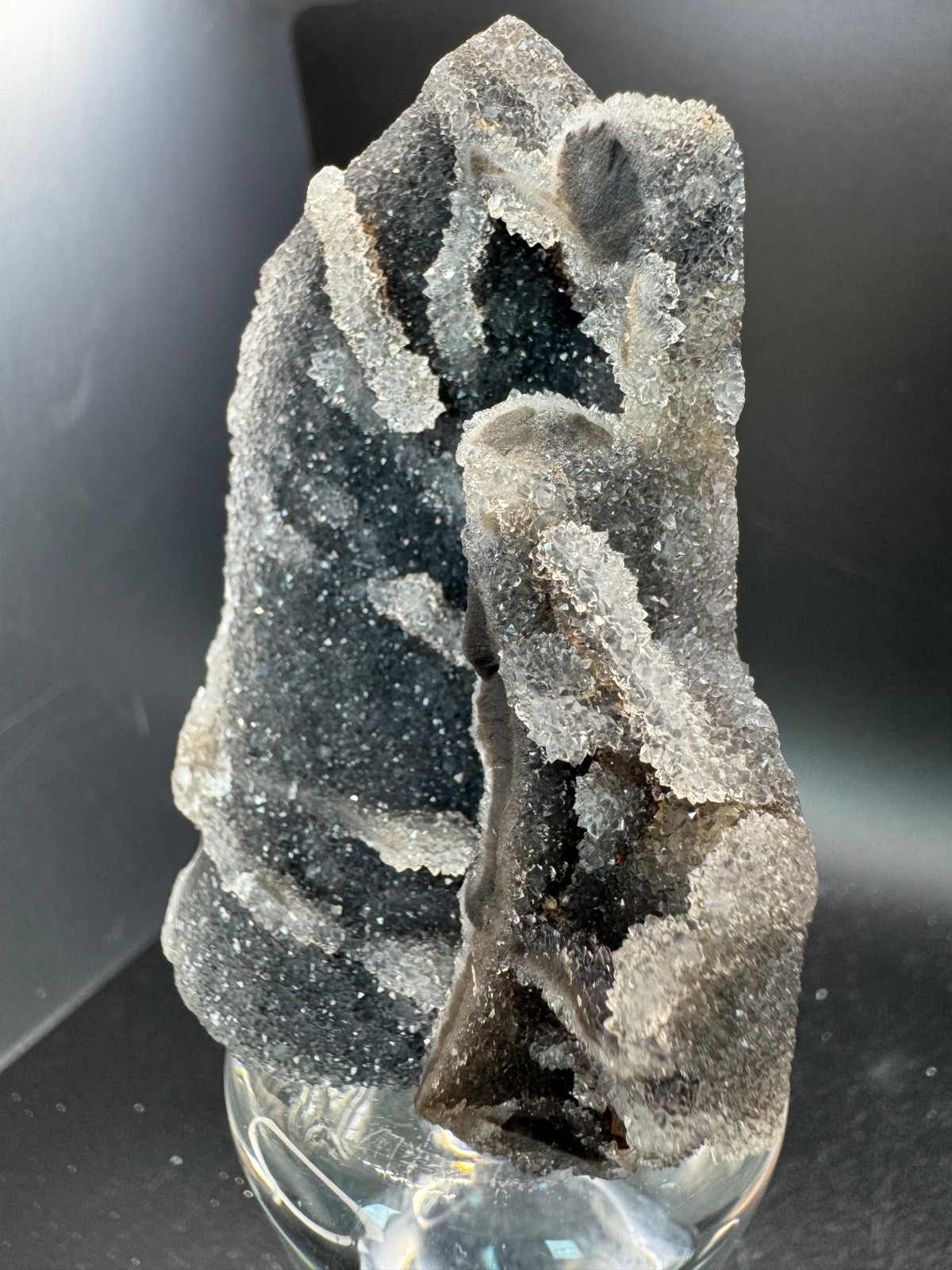 6335 Druzy Black Sphalerite Tower China 150g