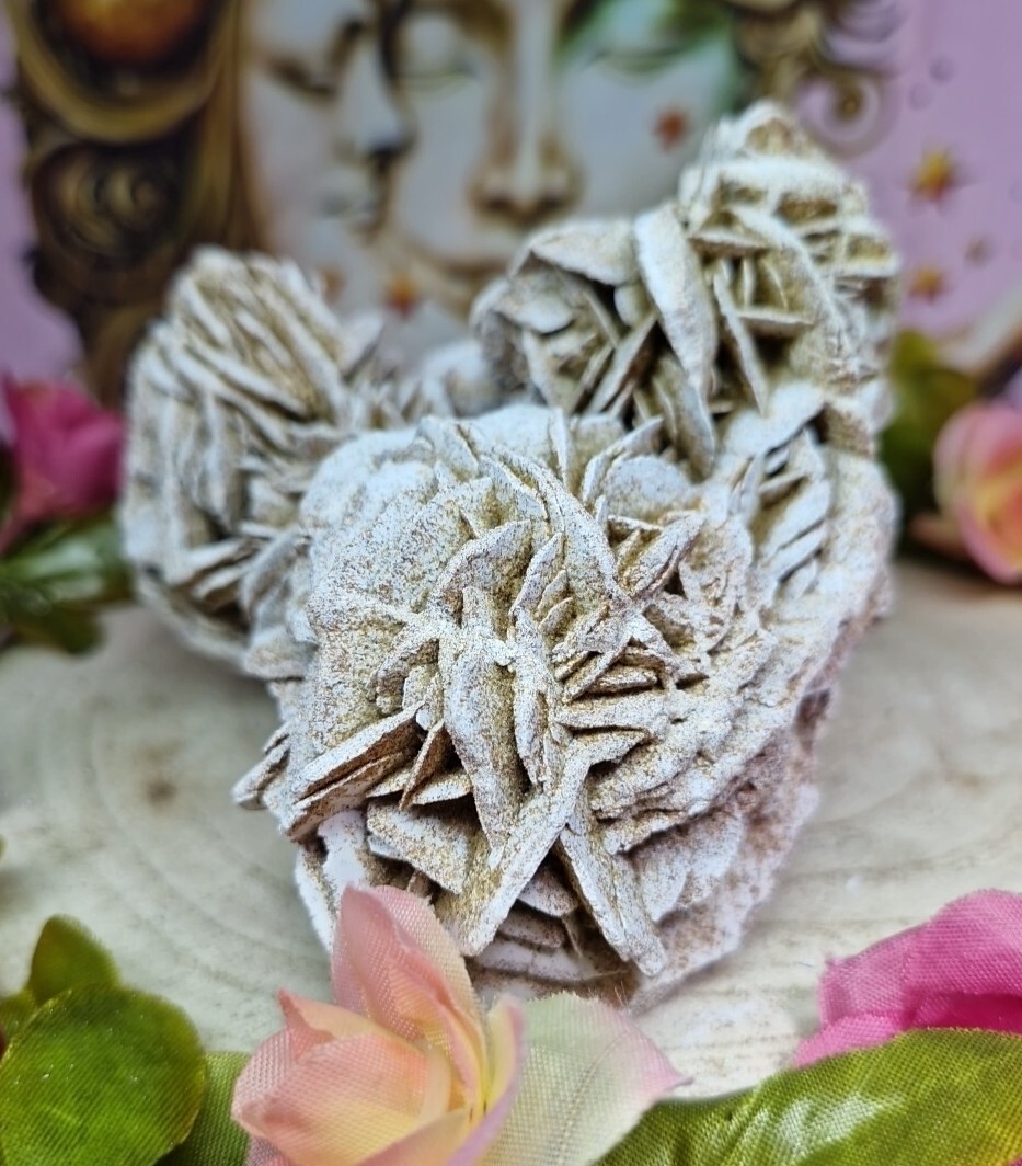Large Desert Rose Selenite Raw Sand Rose Crystal Cluster Formation 522g 110mm