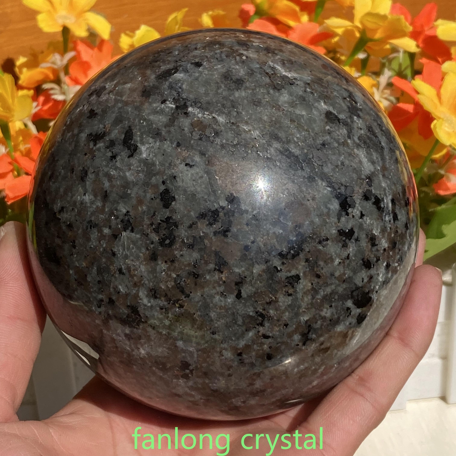 Top 1pc Natural Yooperite Ball Quartz Crystal Polished Sphere Energy 110mm A-3