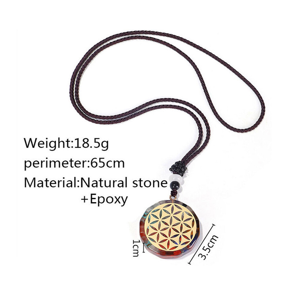 Natural Orgonite Stones Pendant Crystal Healing Chakra Energy Orgone Necklace