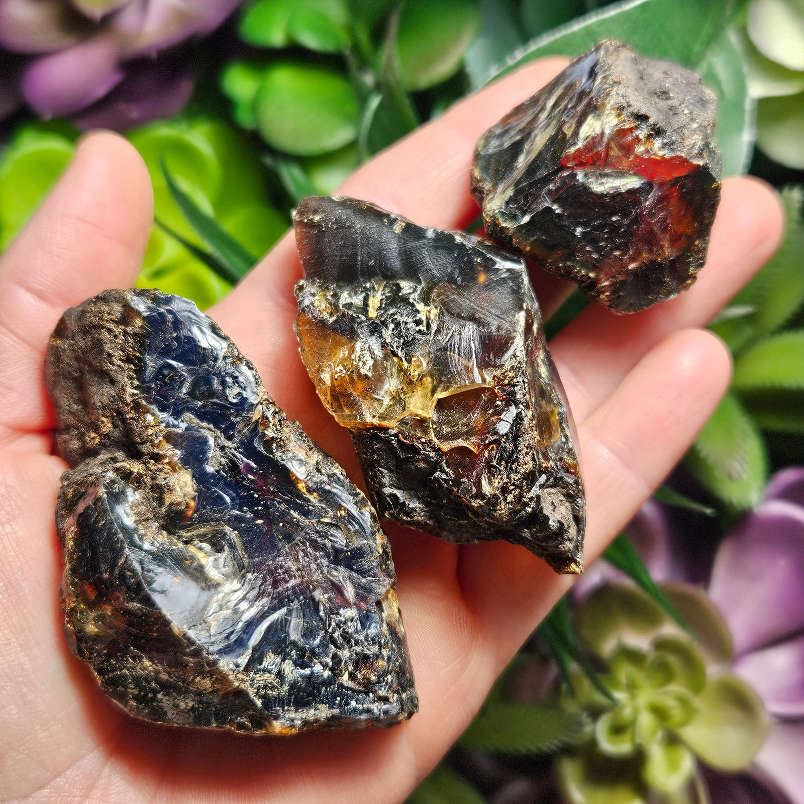 Blue Amber Specimen