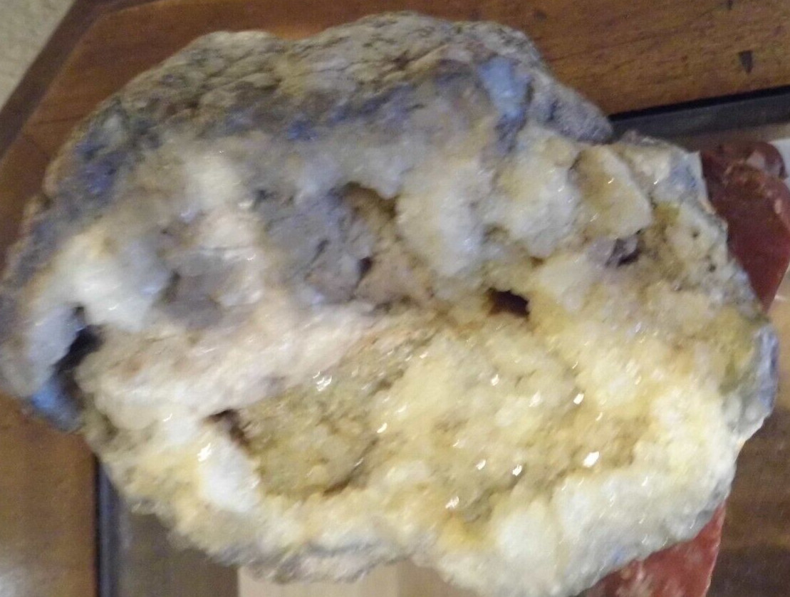 Colorado Mountains Geode, Broke open, one pound. Spanish Peaks 6in. X 4in. X 2.5