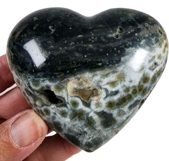 Ocean Jasper Polished Heart 200.7 grams