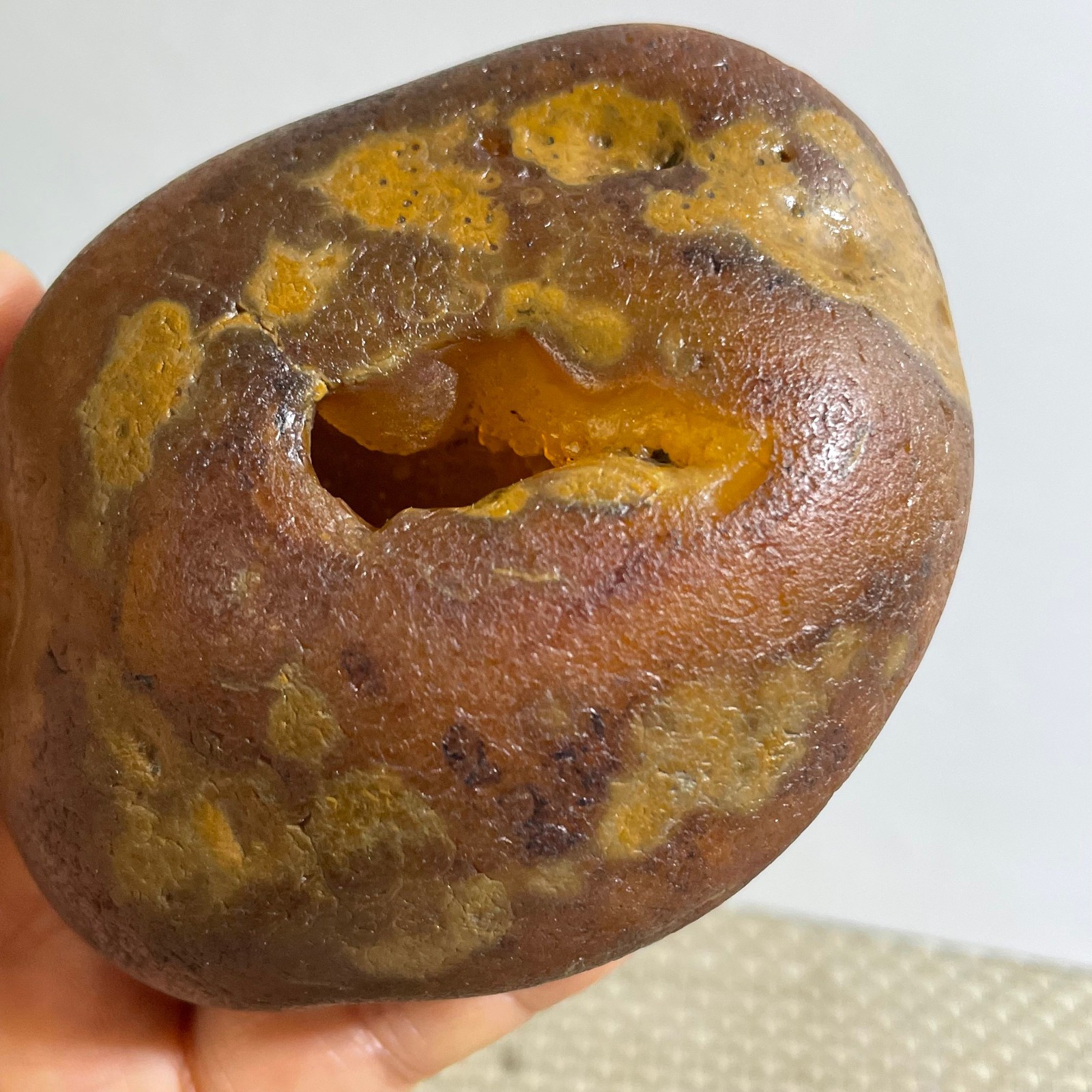 Bonsai Suiseki- Gobi Agate Eyes Stone-Rare Stunning Viewing 290g