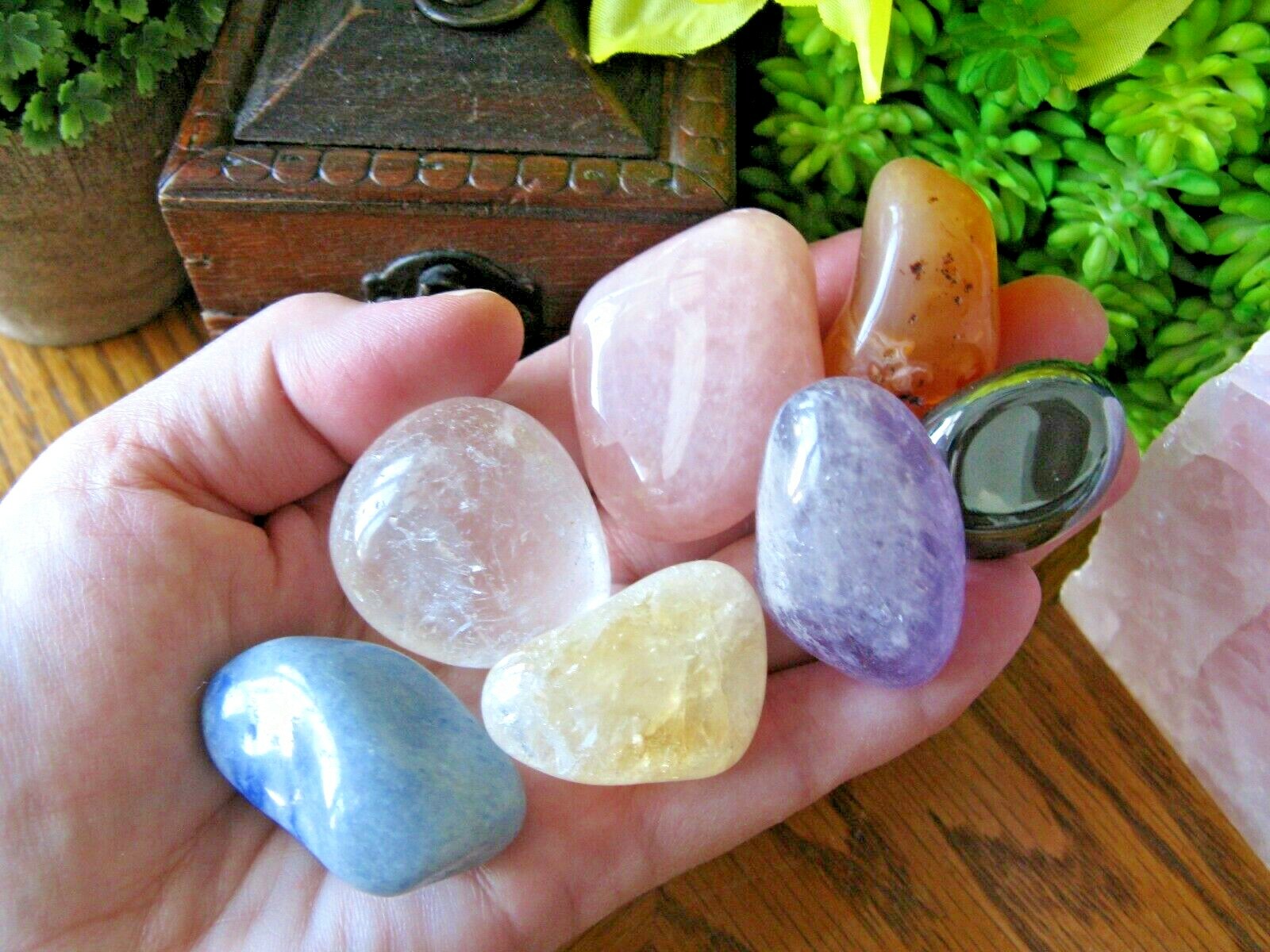 New Big Chunky Natural Chakra Crystal Healing Stones Gemstone Set of 7