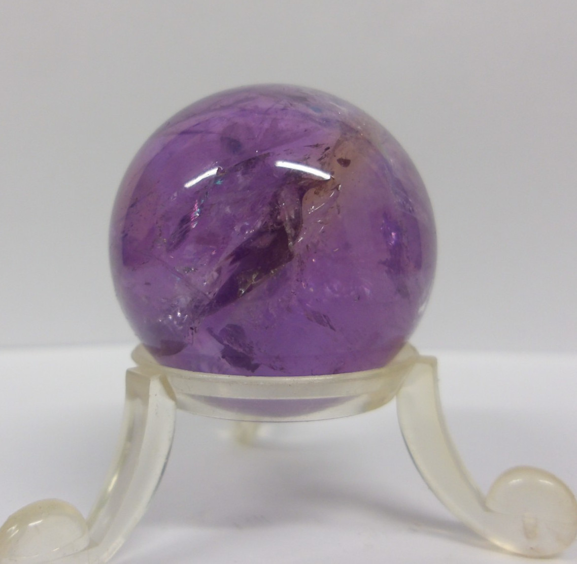 Beautiful Small Polished Amethyst Sphere 3.5cm (stand not included)