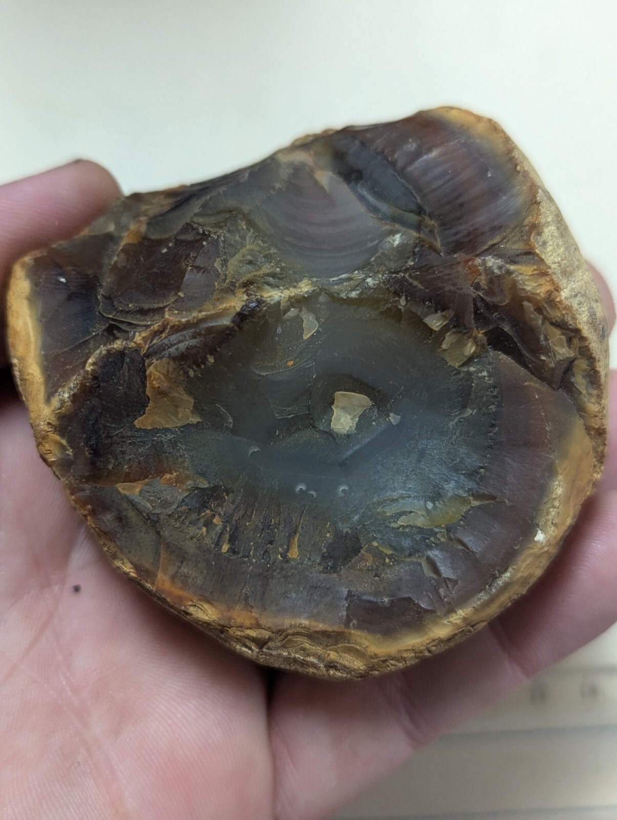 Big Great Pattern Natural Carnelian Agate Geode Orange Red