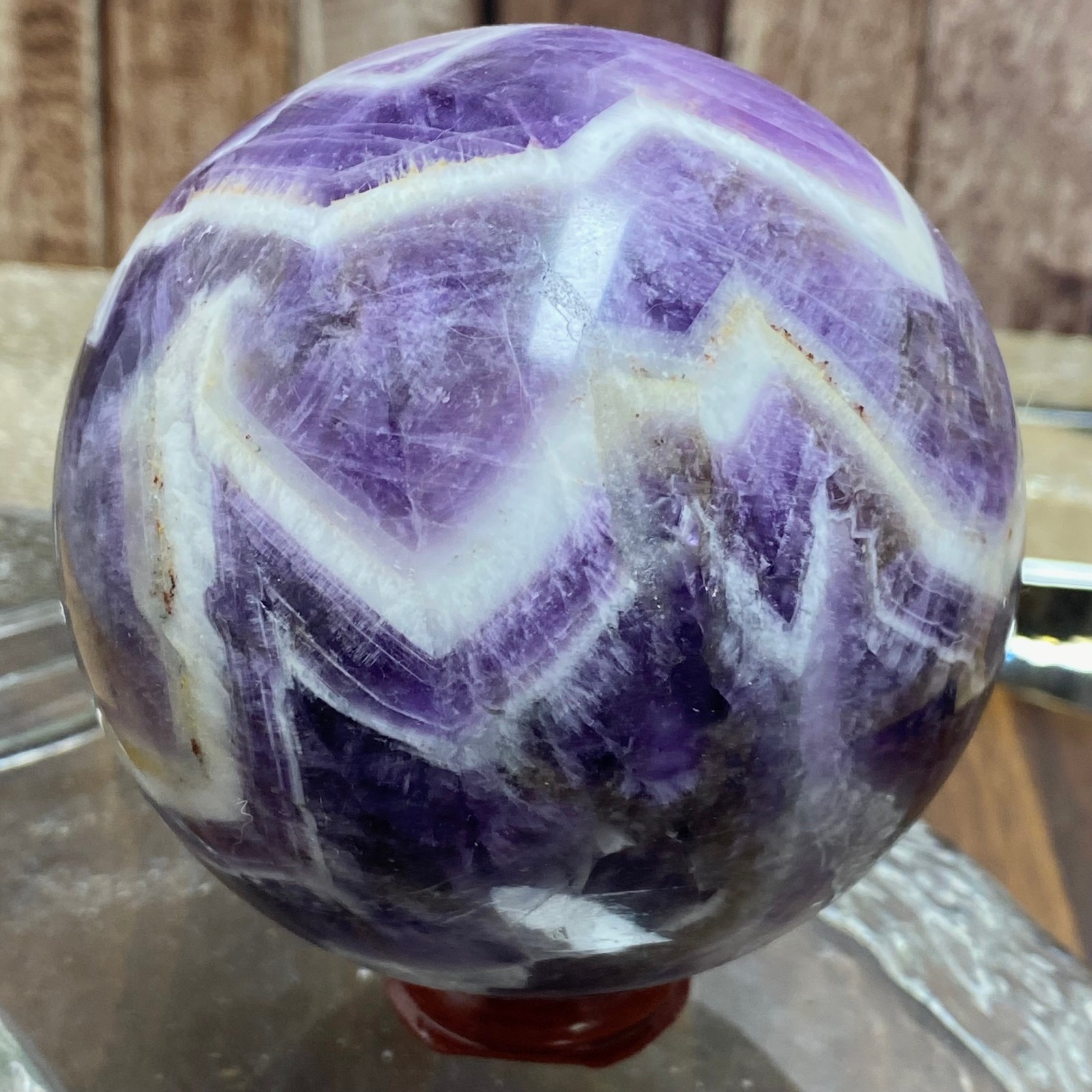 Natural Amethyst Crystal Ball Sphere Stone Reiki Chakra Meditation Decor 801 g