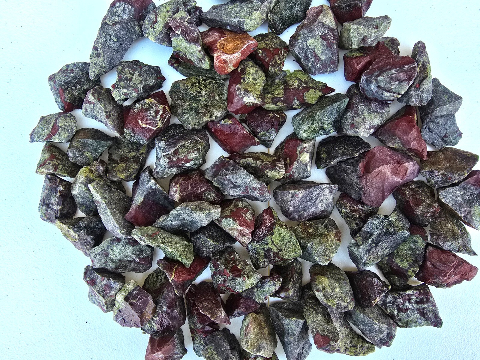 Raw Dragon Stone Rough Blood Jasper from South Africa for Tumbling & Healing