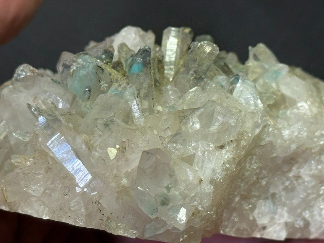 SEE VIDEO: RARE AJOITE INCLUDED QUARTZ CLUSTER, MESSINA MINE ,SOUTH AFRICA
