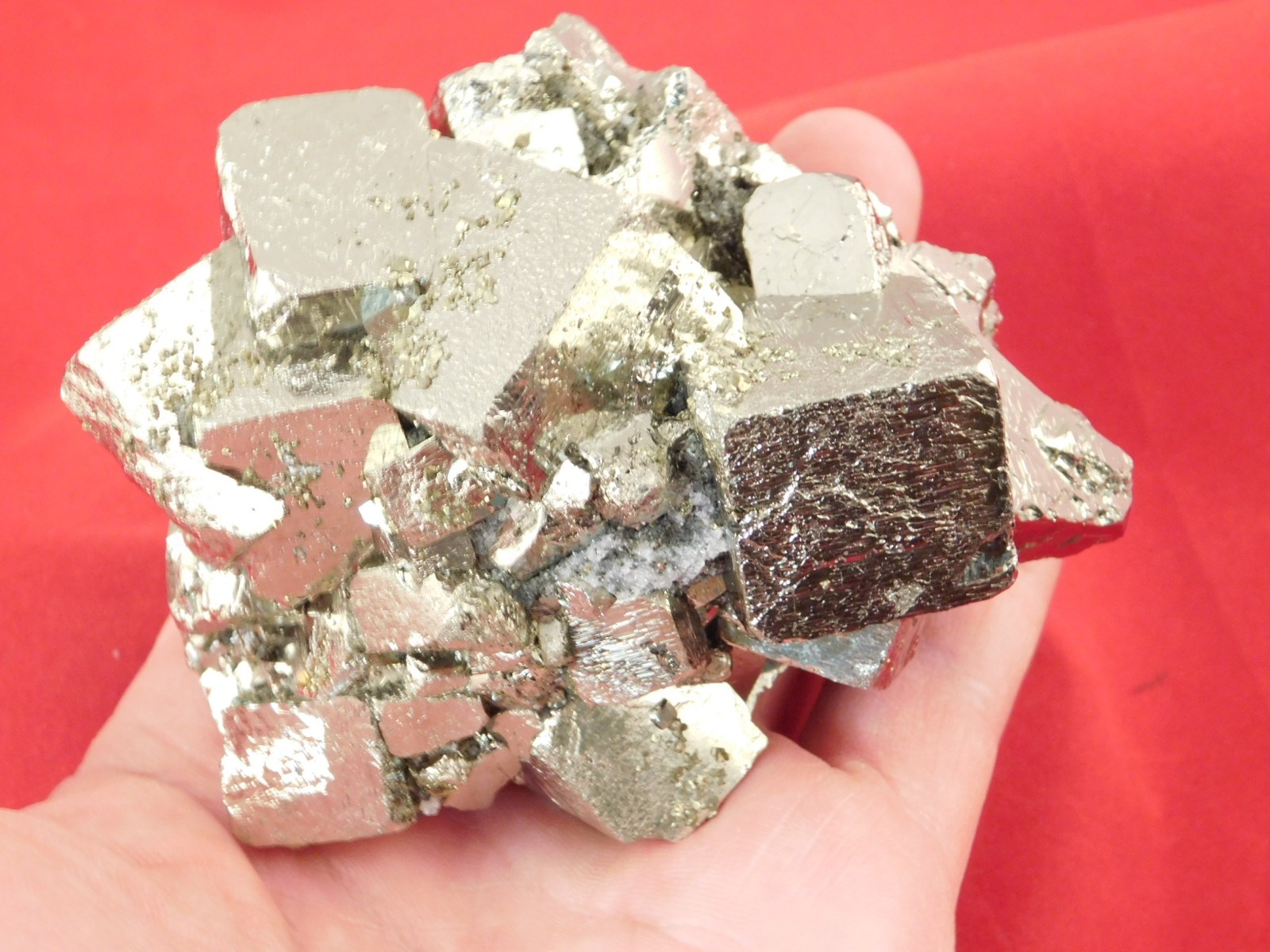 Big! 100% natural PYRITE Crystal CUBE Cluster Huanzala Mine Peru 759gr