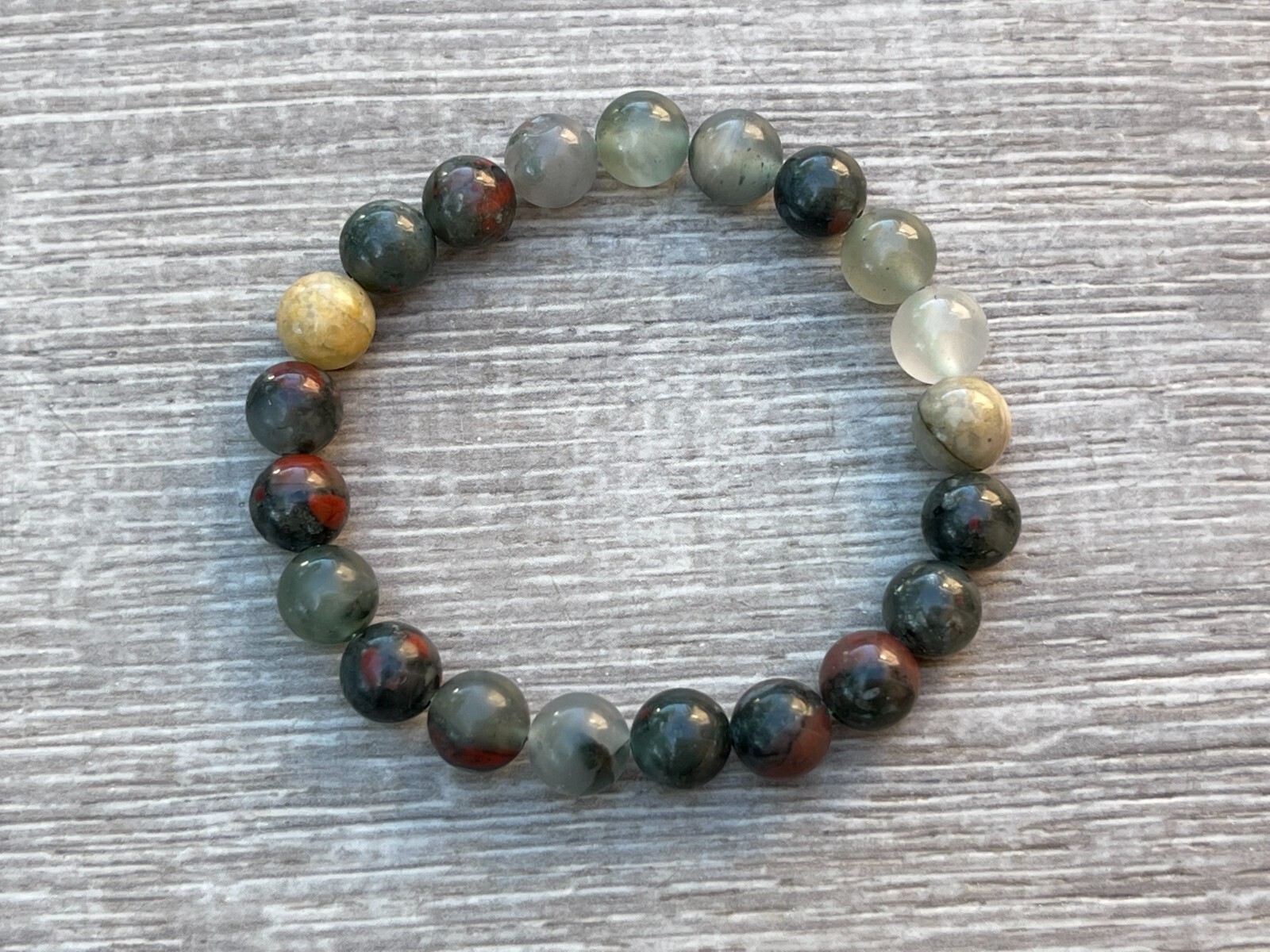 Grade A++ Bloodstone Crystal Bead Bracelet 8mm, Genuine Gemstone Bracelet