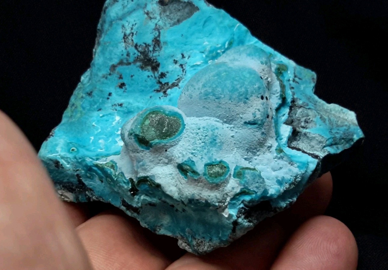 3″ CHRYSOCOLLA on MALACHITE from the Democratic Republic of Congo