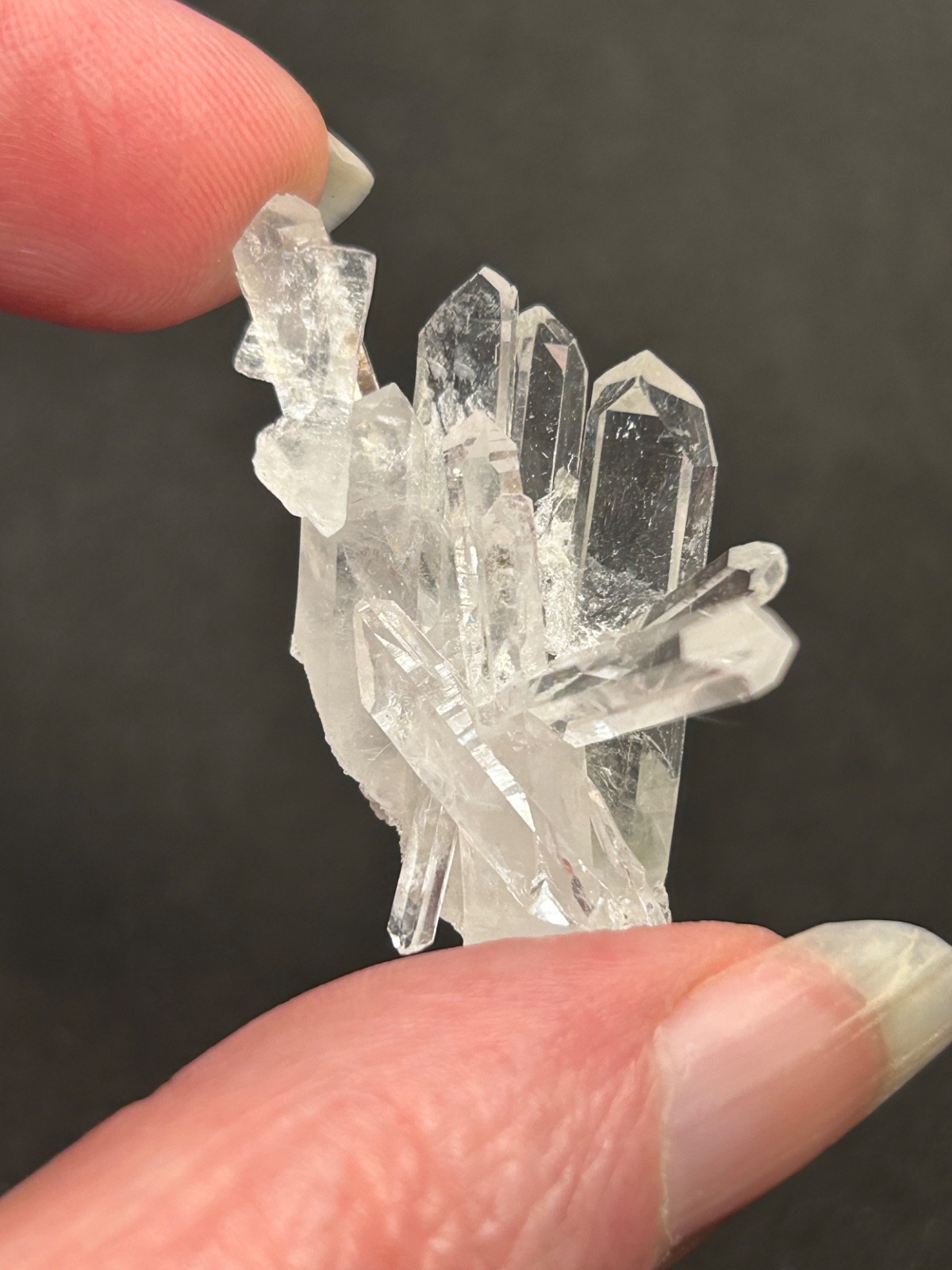 Natural Quartz Crystal Cluster from Pakistan 7.3g • Spray Formation #20