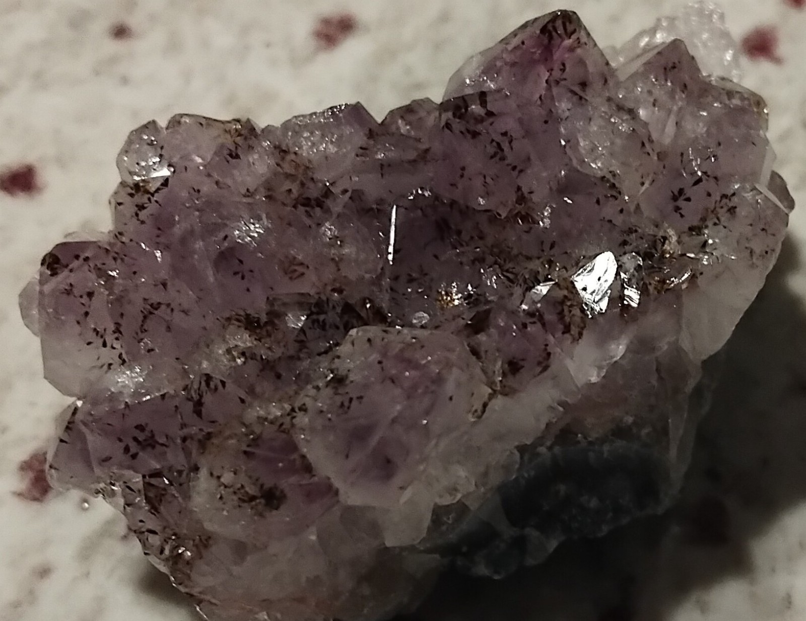 Natural Amethyst Crystal Specimen with Goethite Inclusions – 159g 7.5×5.5×3.5cm