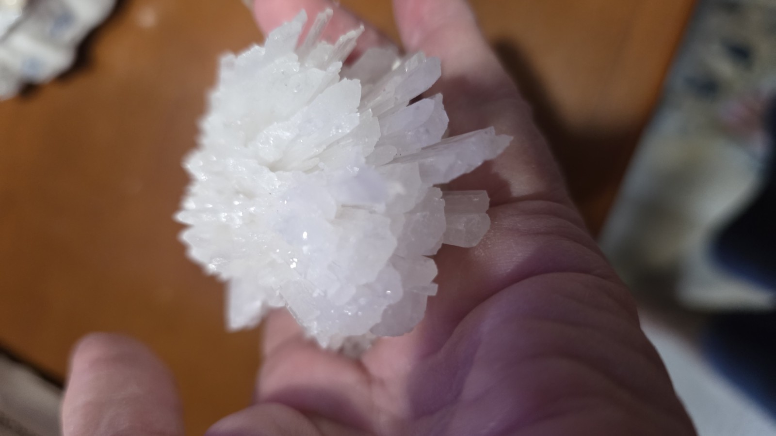 Scolecite Spray Cluster Mineral 4 piece lot Zeolites from India Exactly as Shown
