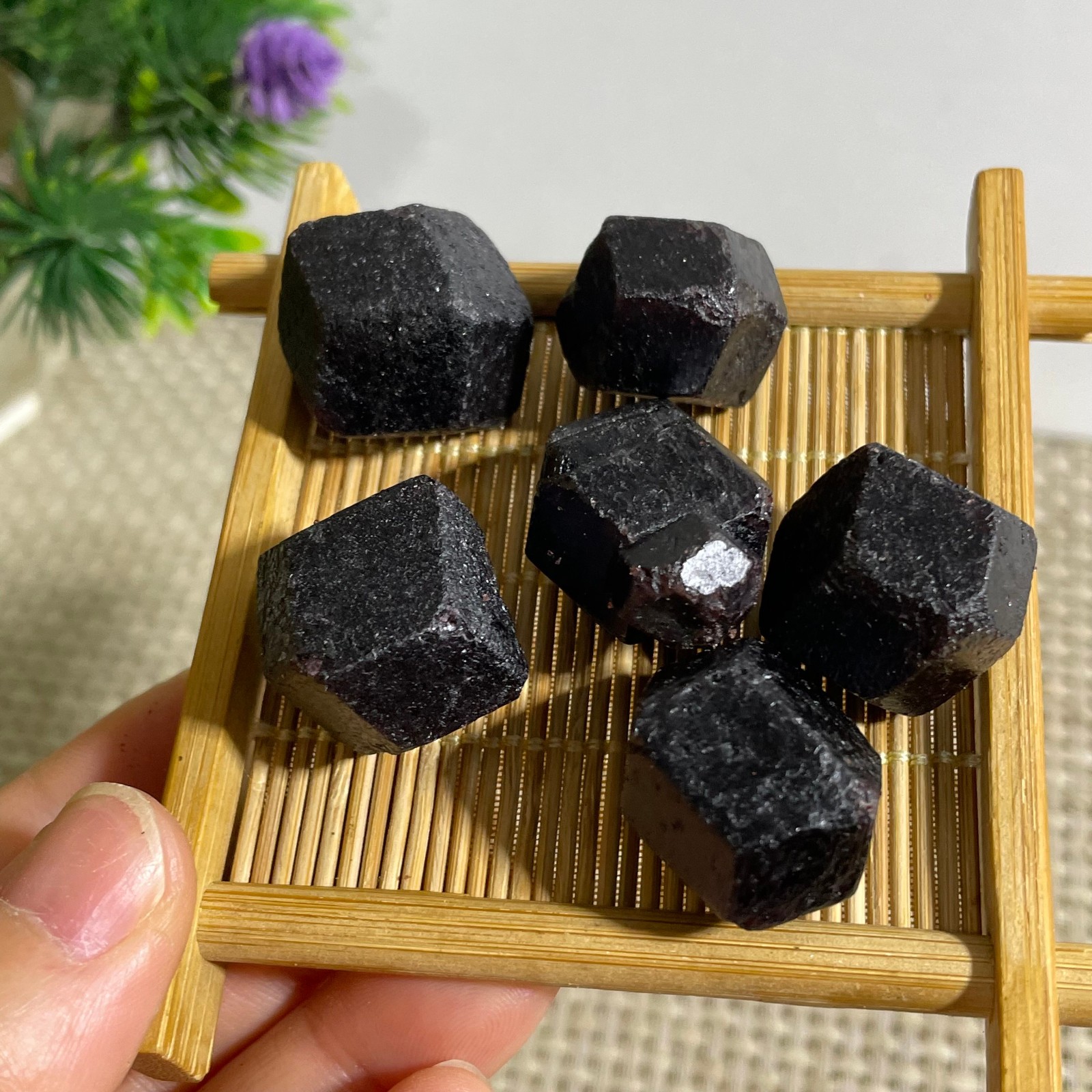 6pcs RED Garnet Crystal gemstone rough stone mineral specimen 102g
