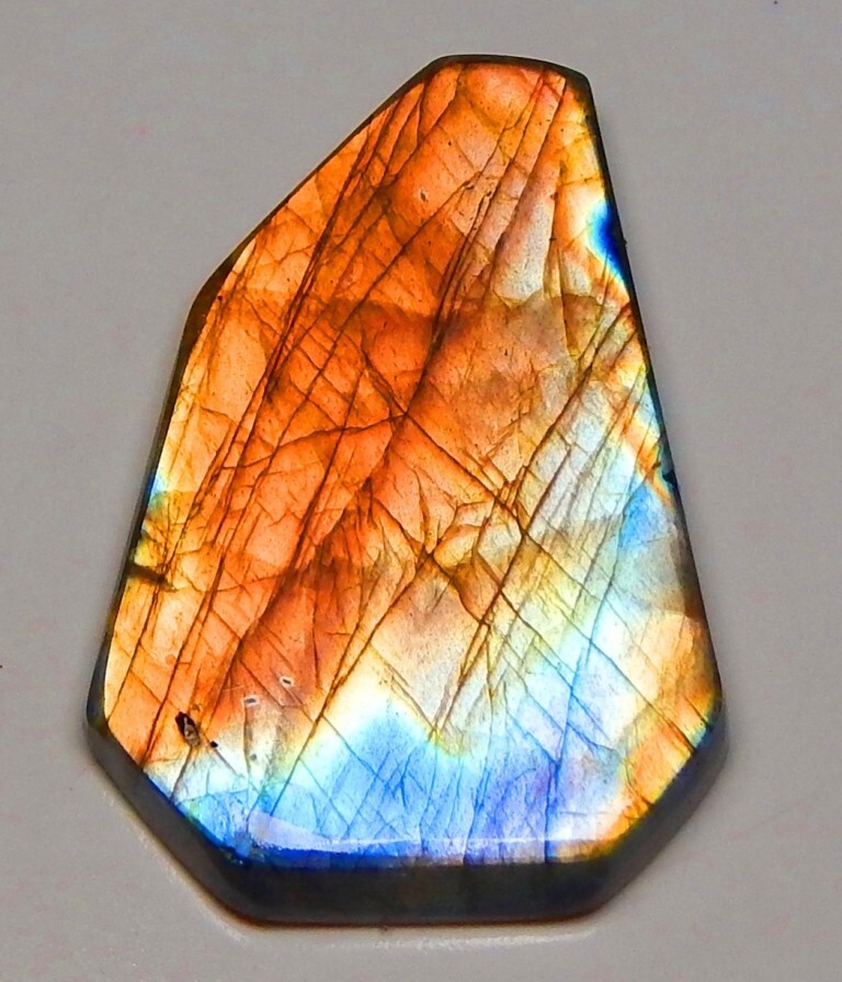 Natural Labradorite Slab, 1.25″ – 9″ High Flash Polish Labradorite, Pick a Size