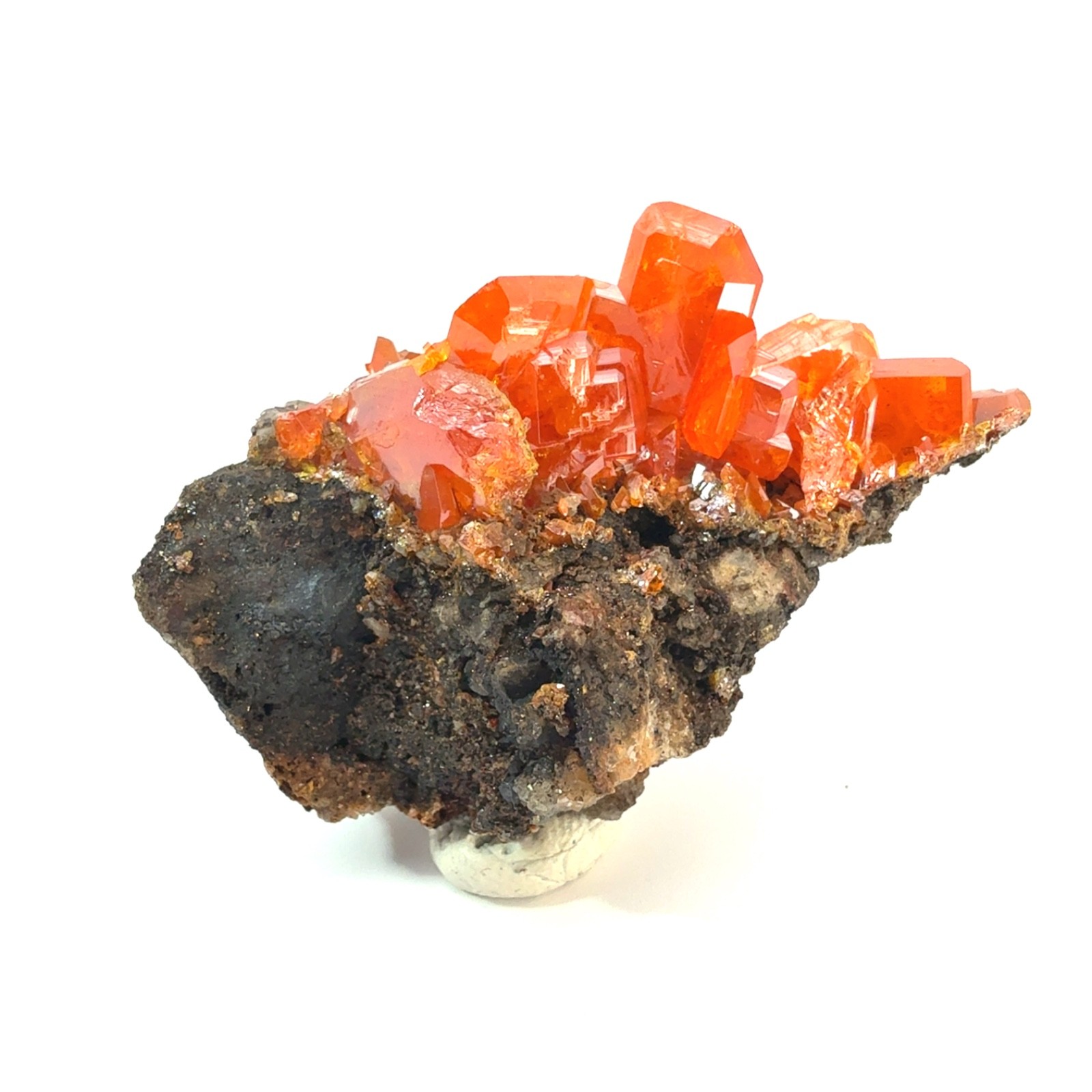 GEM WULFENITE CLUSTER ON MATRIX FROM RED CLOUD MINE, AZ, USA – MINIATURE, 22g