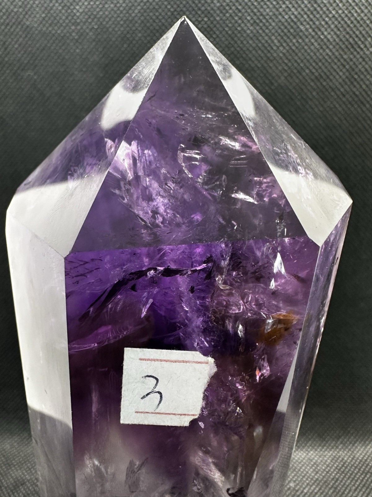 564 grm Natural Amethyst Crystal Point Wand Healing Stone Obelisk with stand