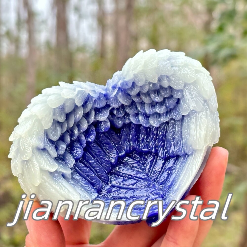 3.5” Luminous Stone Resin Carved Decoration Mermaid Skull Reiki Healing Gift 1pc