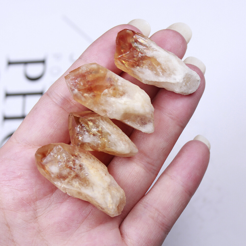 50g/100g Natural Brazil Citrine Stone Rough Rock Quartz Healing Reiki Crystal