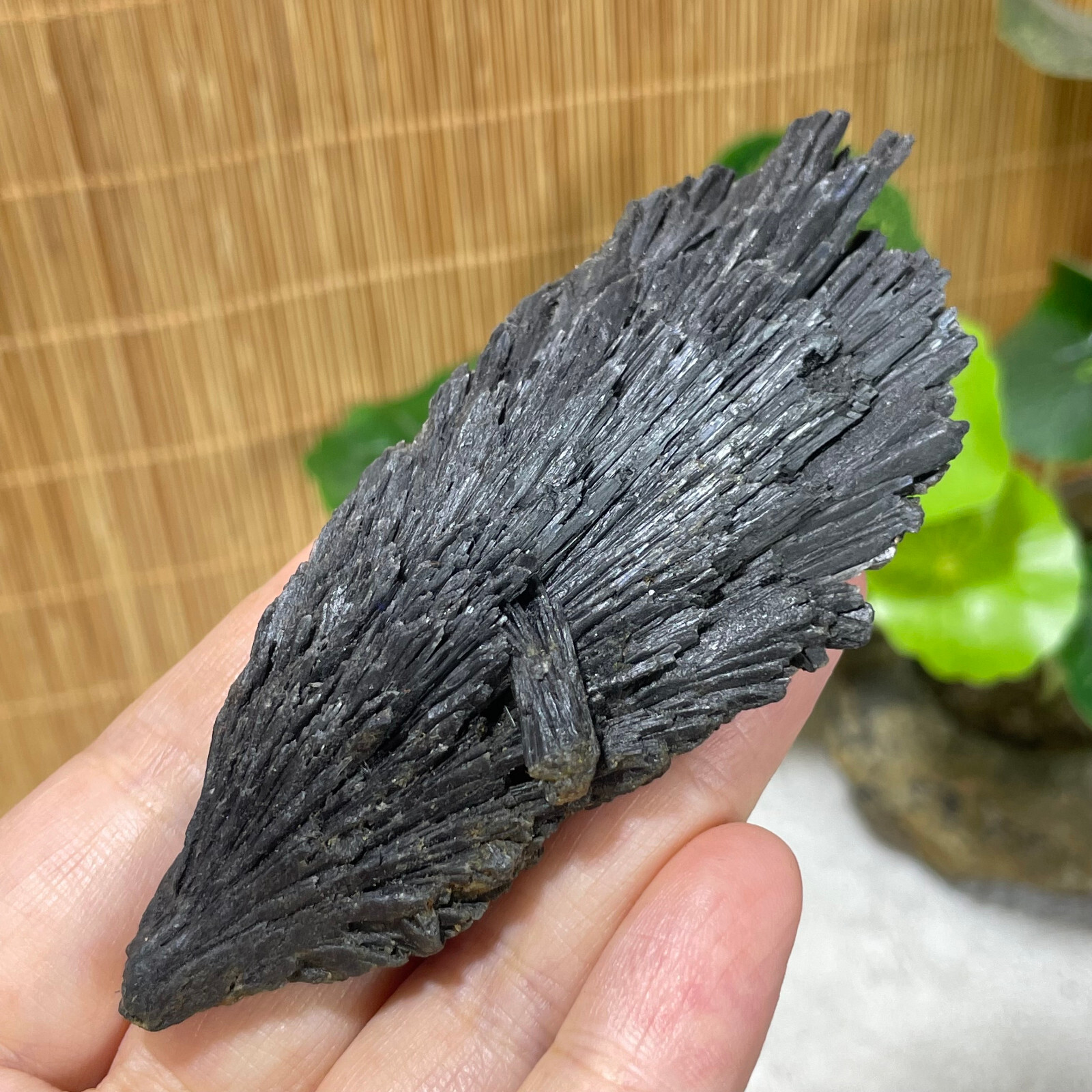 74g Natural Irregular natural black crystal cluster mineral specimen（dian qishi）