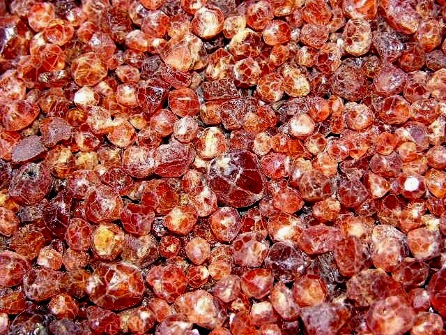 Orange garnet crystals Nigeria 15 carat lots smaller 3-7mm 10-20 pieces