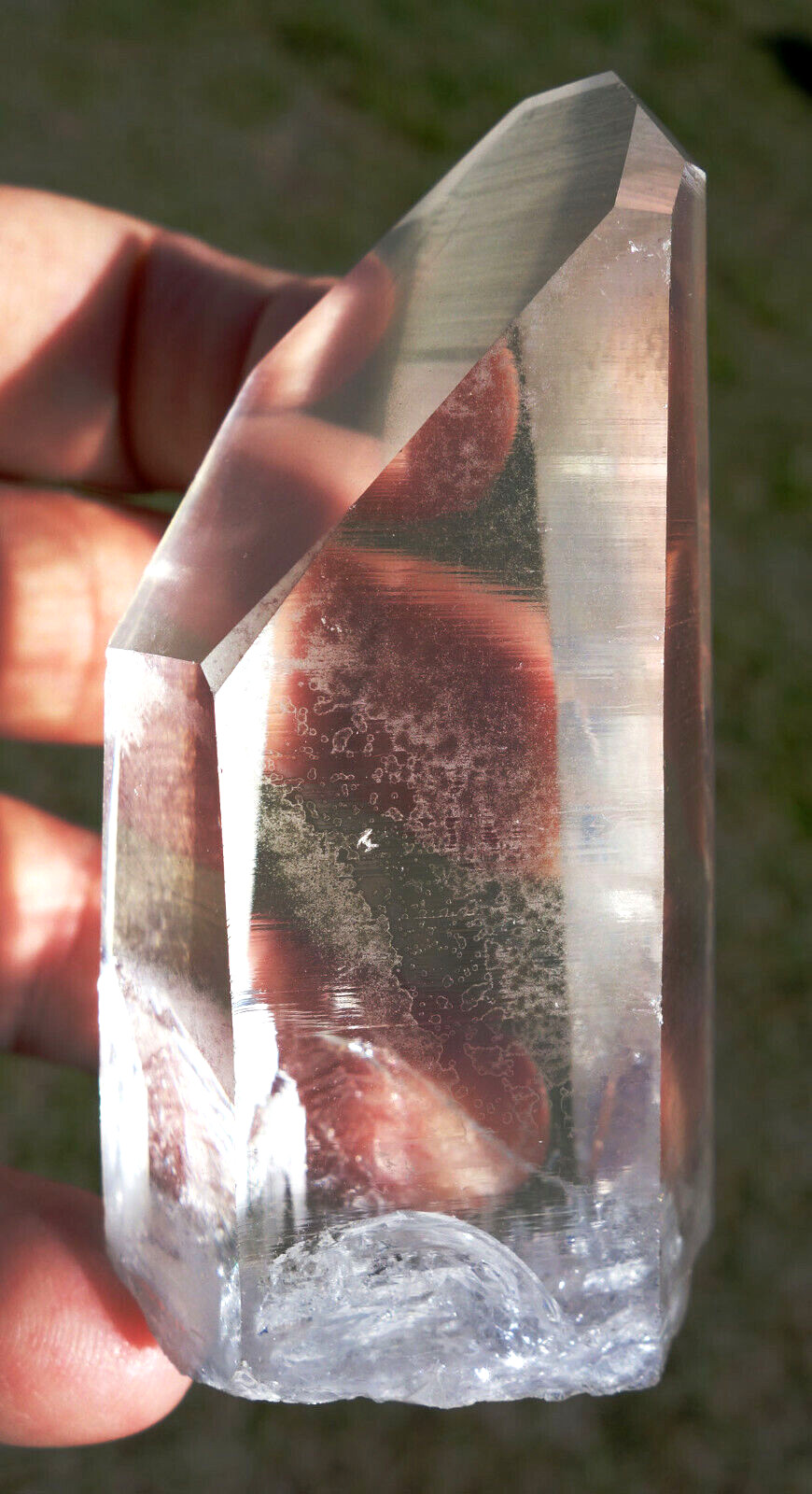 Water Clear COLOMBIAN LEMURIAN Quartz Natural Crystal Point Large Key Columbian