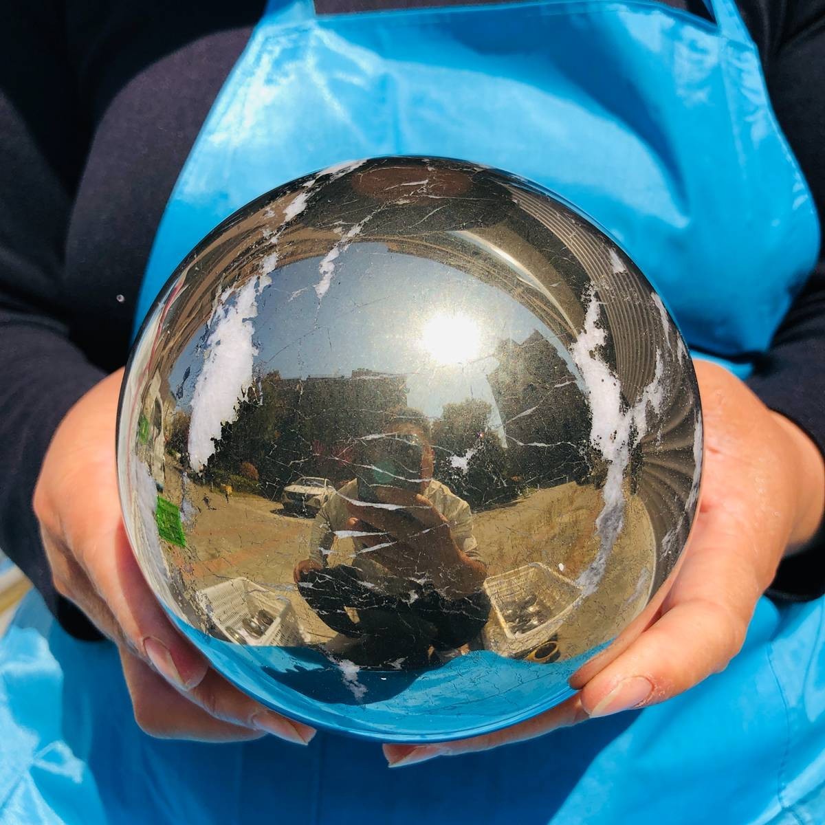 10LB Natural Chalcopyrite Sphere Polished Quartz Crystal Ball Healing 4267