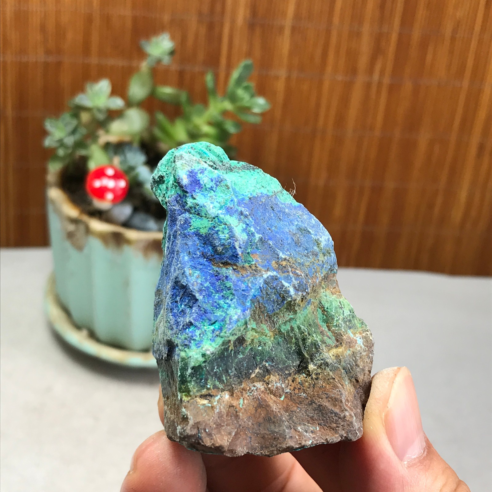 80g Natural Azurite/Malachite gemstone Rough original Crystal Specimen A5958