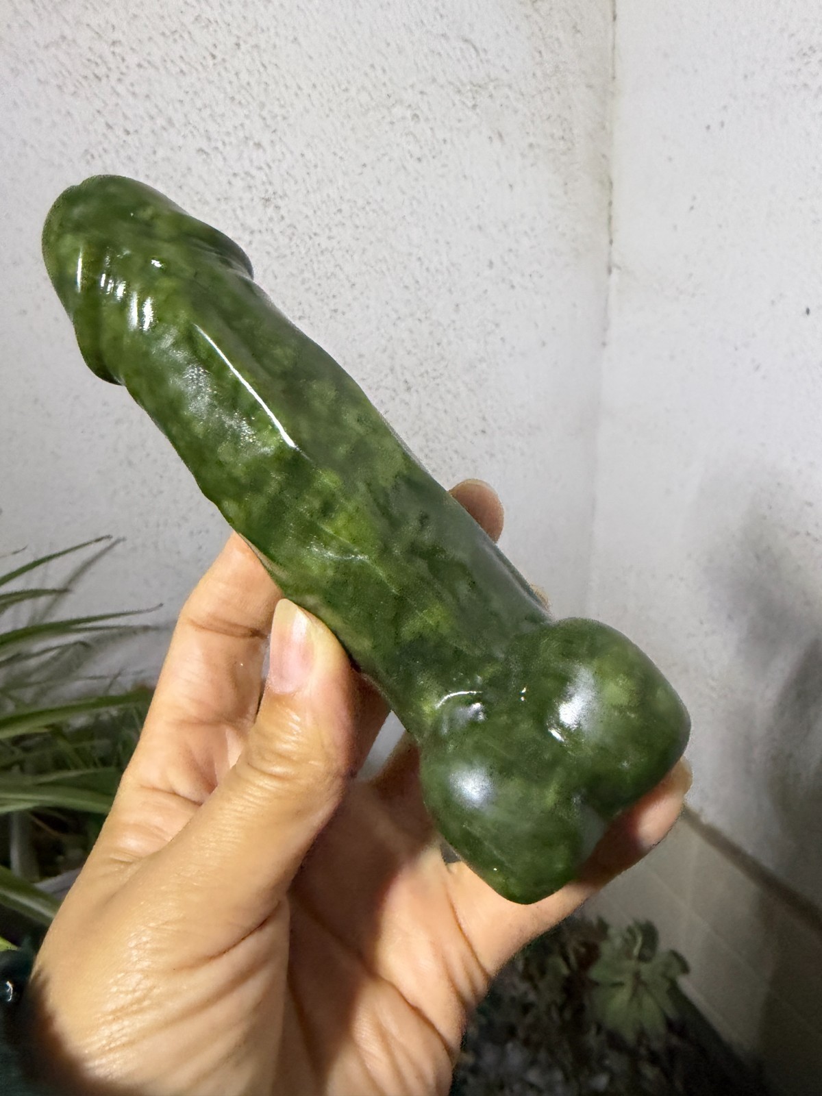 1pc Natural serpentine crystal quartz Carved Penis Sculpture Skull Reiki Healing
