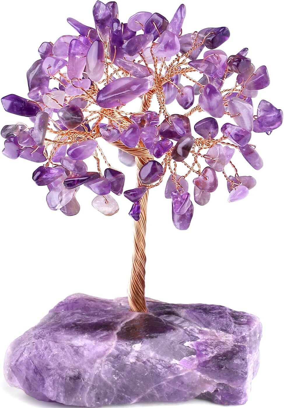 Amethyst Crystal Tree Crystals Healing Stones Reiki Natural Crystals Base