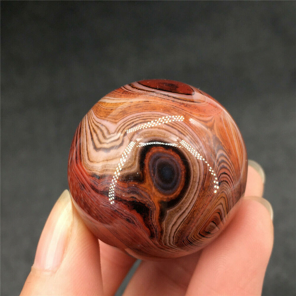2Pack Natural Silk agate ball Quartz Crystal Sphere Ball Reiki Healing Gemstone