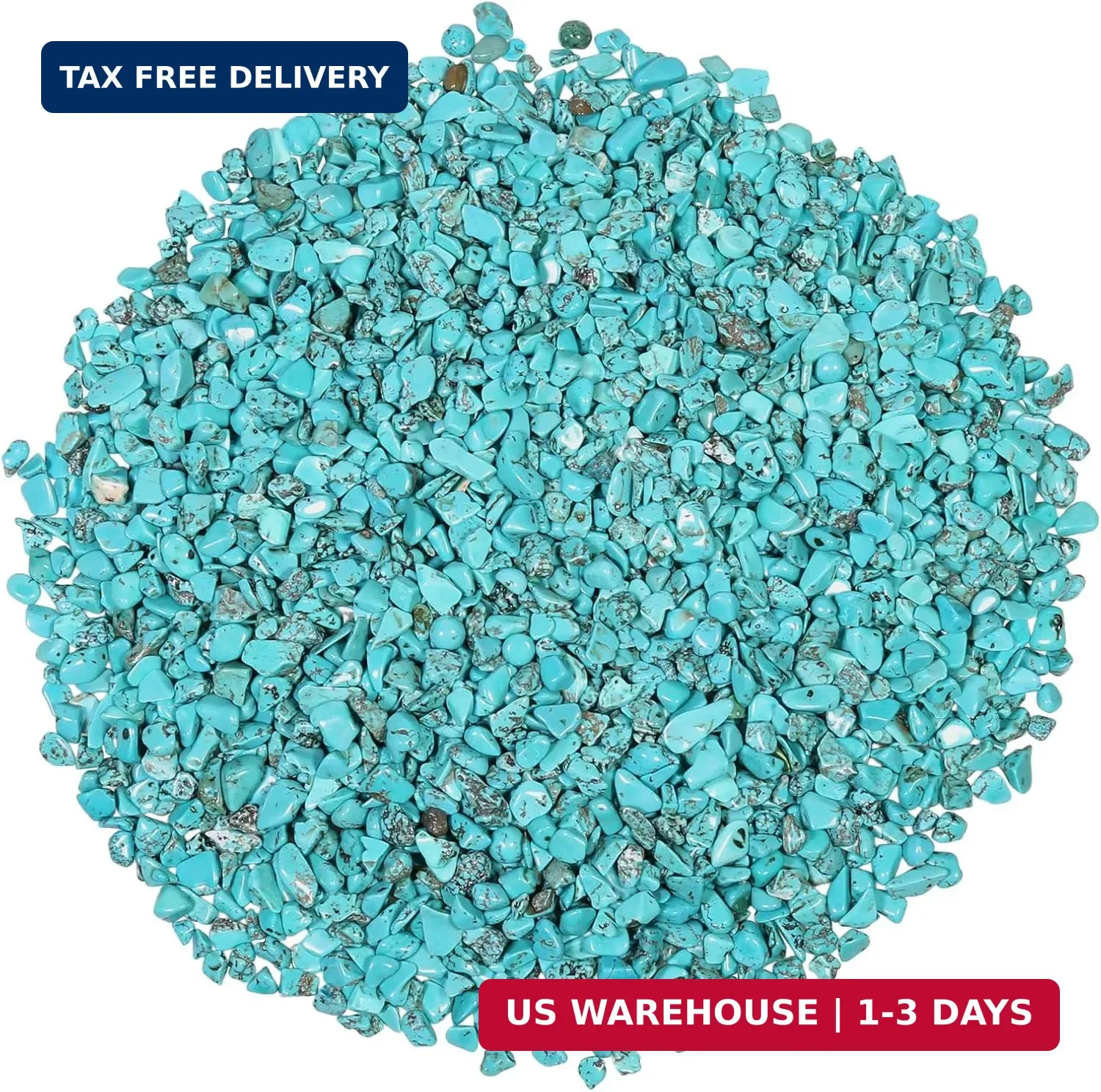 Howlite Turquoise Tumbled Chips Stone Crushed Pieces Irregular Shaped Sto