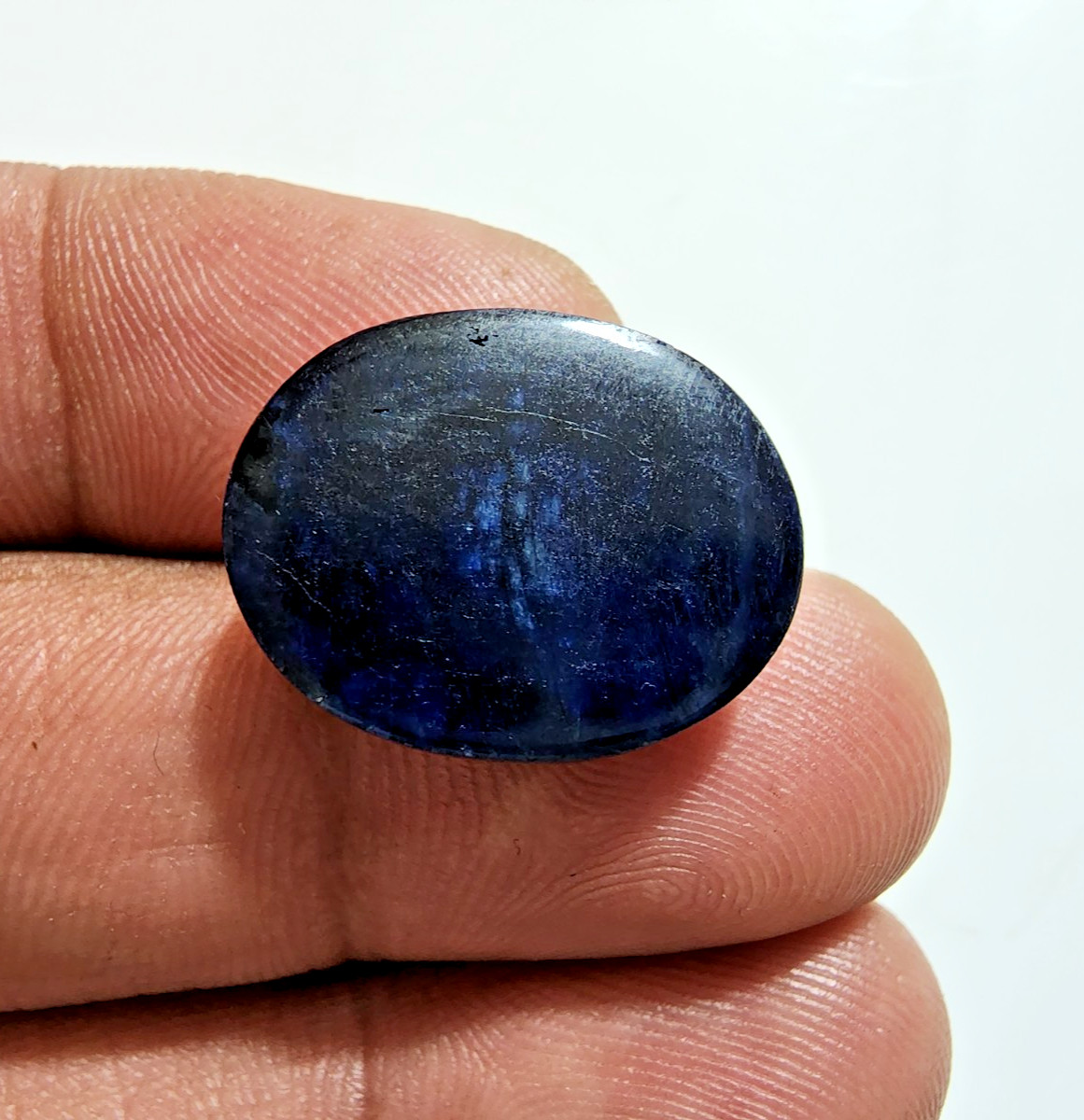 31 Crt Excellent AAA+ Madagascar Dark Blue Sapphire Cabochon Oval Shape Gemstone