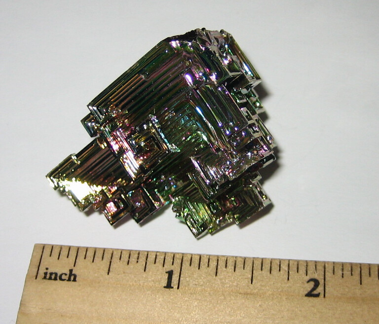 1.55″ BEAUTIFUL RAINBOW BISMUTH CRYSTAL MINERAL CLUSTER (LAB GROWN) ~ 59.1g *4