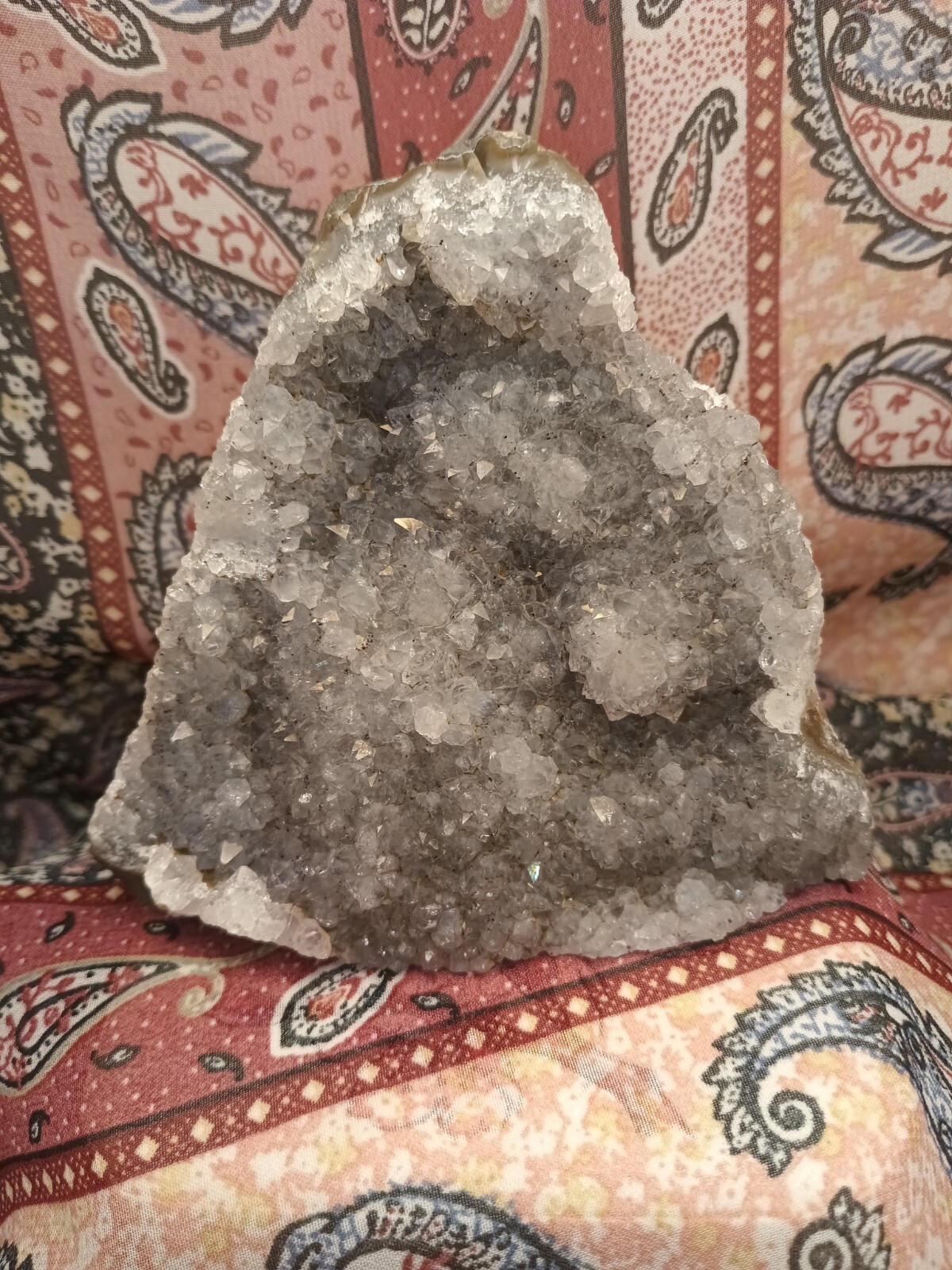Black Amethyst AAA Druze Cluster Geode Quartz Cut Base Uruguay Brazil