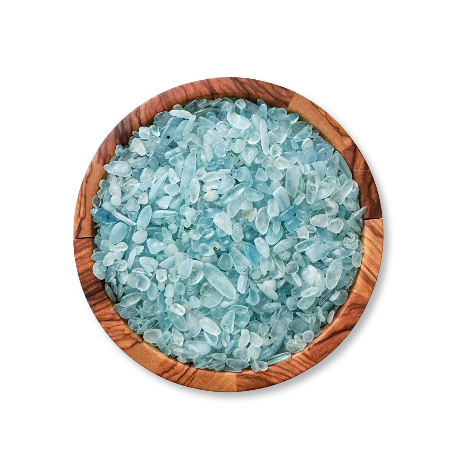 Aquamarine Tumbled Gemstone Chips, Polished Mini Stones 3-13mm, Wholesale Bulk
